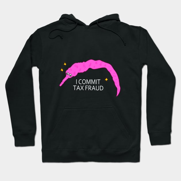 Tax Evasion Worm Hoodie by Tina's Tees